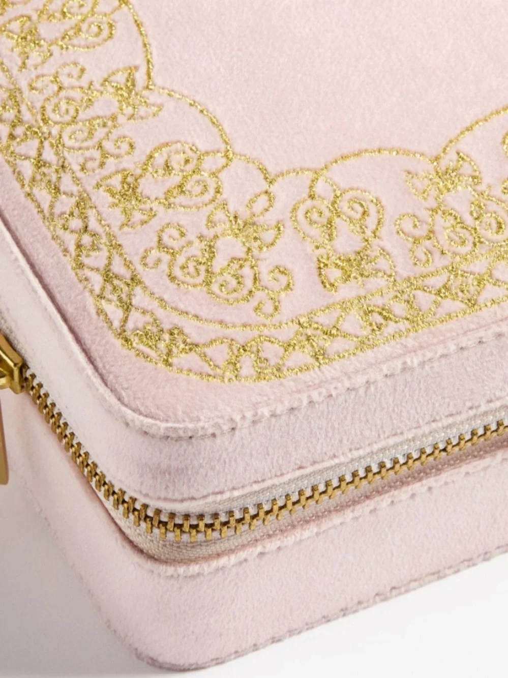 LoveShackFancy Velvet Embroidered Jewelry Box  NIB